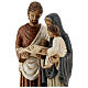 Holy Family statue with scroll painted stone Bethléem craftsmen 35x15 cm s4