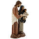 Holy Family statue with scroll painted stone Bethléem craftsmen 35x15 cm s6