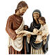 Holy Family statue with scroll painted stone Bethléem craftsmen 35x15 cm s3
