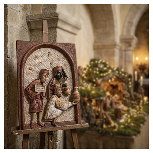 Rilievo Magi pietra Bethléem Gran Presepe Autunno 2