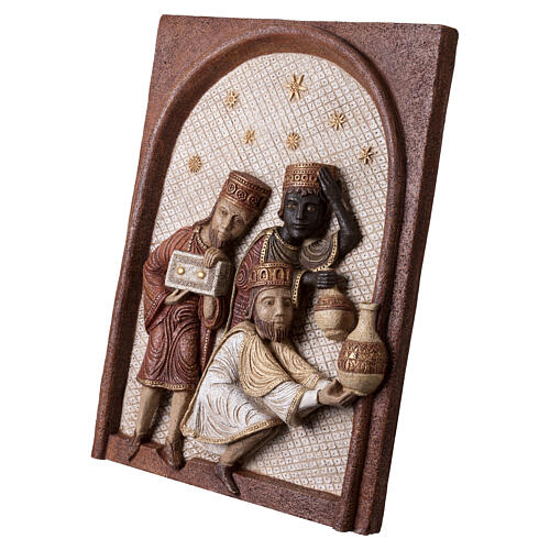 Big Autumn Crib Wise Men bas relief in stone, Bethléem 5