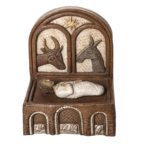 Big Autumn Crib Jesus and manger in stone Bethléem 1