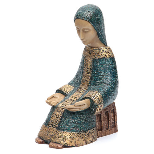 Vierge à l'enfant Nativité paysanne bleu 5