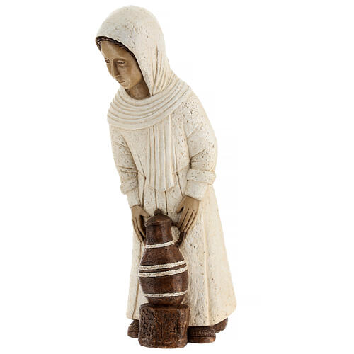 Shepherdess with jar for white Rural Nativity Scene of the Bethléem Monastery 3