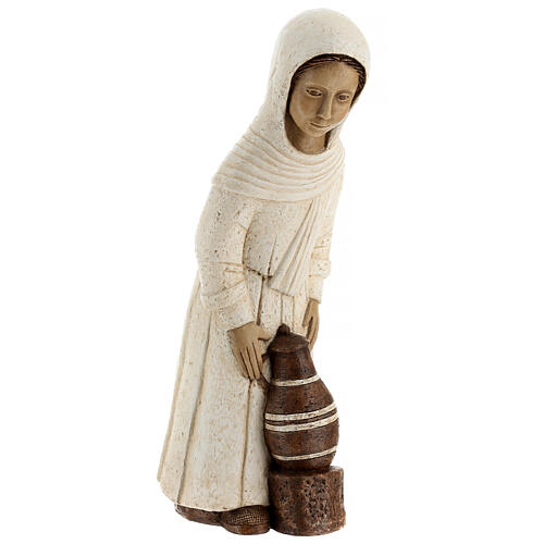Shepherdess with amphora white dress Bethléem Farmer Nativity Scene 4