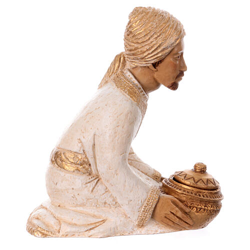 Król Kacper biało-złoty,figurka do szopki, Bethléem 5