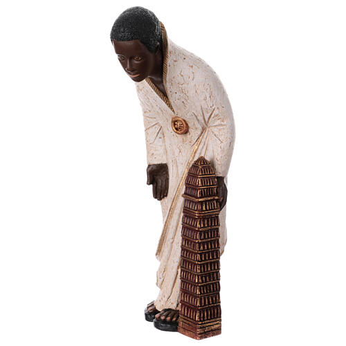 Król Melchior biało-złoty, figurka do szopki, Bethléem 3