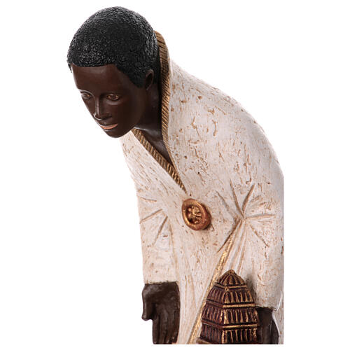 Król Melchior biało-złoty, figurka do szopki, Bethléem 4