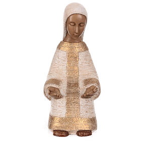 Vierge Nativité Crèche Paysanne robe blanc et or Bethléem