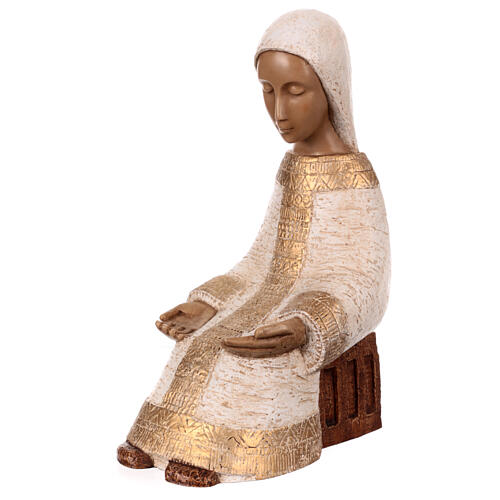 Maria Natividade Presépio Rural branca e ouro Monges de Belém 3