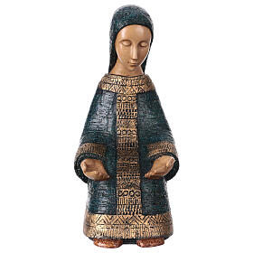 Vierge Nativité Crèche Paysanne robe bleue Bethléem