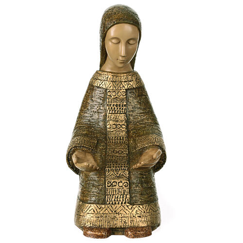 Virgin Mary for Rural Nativity Scene, green dress, Bethléem Monastery 1