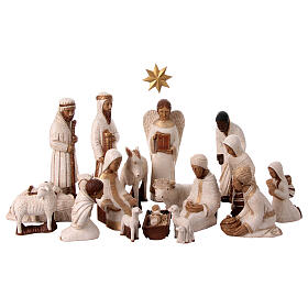 Complete nativity set Bethléem white Farmer set