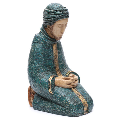 Heilige Familie, 3-teiliges Set, Bauernkrippe „Bethléem“, in Blau, handgefertigt – Höhe ca. 27 cm 6