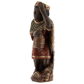 Rei Mago africano Presépio de Autun pintado policromo Belém
