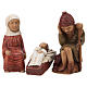 Crèche d'Autun peinte polychrome complète Bethléem s2
