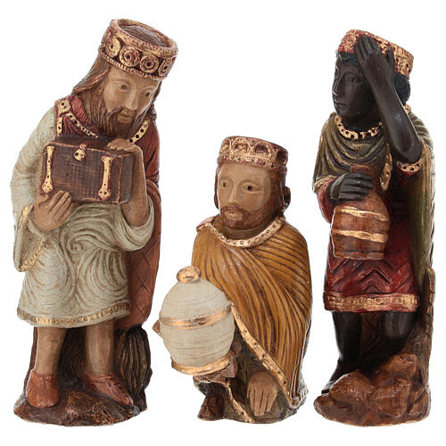 Presepe d'Autunno dipinto policromo completo Bethléem 3