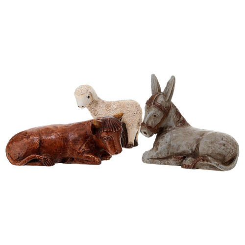 Complete Nativity Scene Autumn Bethléem Polychrome Painted 5