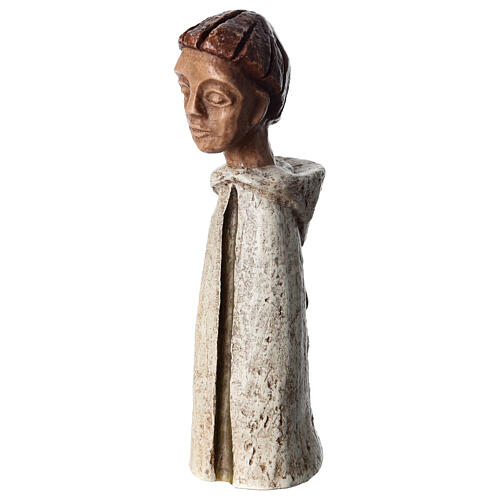 Monk Shepherd with white and green clothes of the Petite Creche collection 2