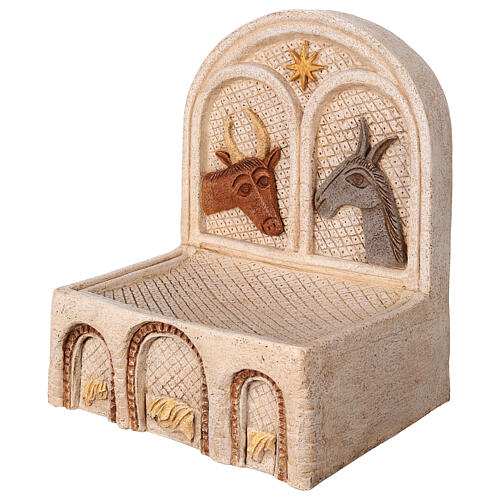 White stone manger for Bethléem Autumn Nativity Scene 3