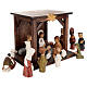 Crèche Bethleem Petite Crèche 16 santons avec cabane s4