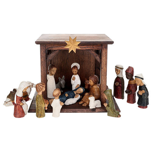 Presepe Bethleem Petite Créche 16 personaggi con capanna 1