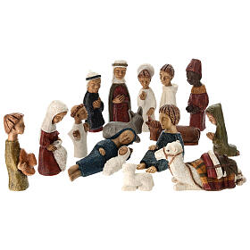 Bethleem Nativity Scene figurines, set of 16, Petite Crèche of 14 cm