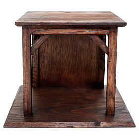Painted Wooden Stable for Nativity Scene Bethleem Petite