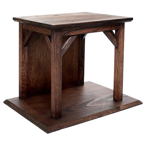 Painted Wooden Stable for Nativity Scene Bethleem Petite 3