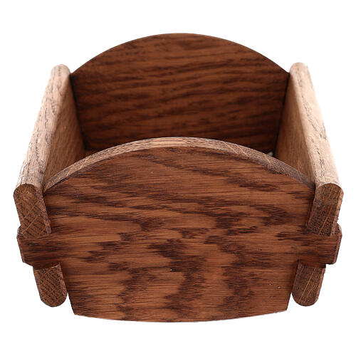 Culla legno Gesù Bambino h 27 cm presepe Bethléem 4