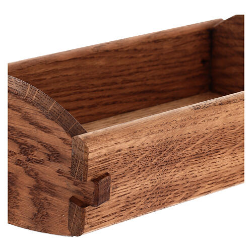 Culla legno Gesù Bambino h 27 cm presepe Bethléem 6