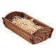 Culla legno Gesù Bambino h 27 cm presepe Bethléem s1