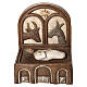 Red Pyrenean Stone Manger Bethleem Autumn Nativity 35 cm s1