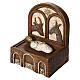 Red Pyrenean Stone Manger Bethleem Autumn Nativity 35 cm s4