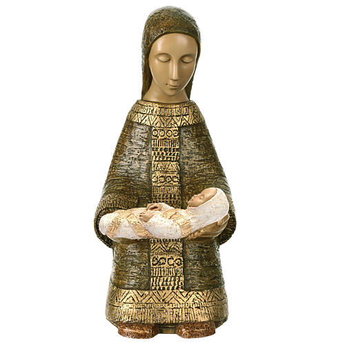 Matka Boska z Dzieciątkiem - Szopka Chłopska, zielona, Atelier Bethléem 1