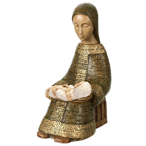 Matka Boska z Dzieciątkiem - Szopka Chłopska, zielona, Atelier Bethléem 5