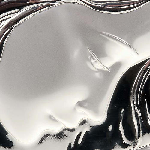 Silver Bas Relief Madonna stars and moon 3