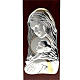 Silver and Gold rectangular Bas Relief Mary with baby Jesus s1