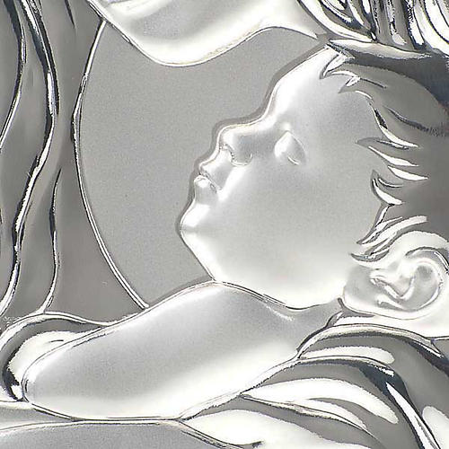 Bassrelief Silber Maria mit Kind - Tropfen 4