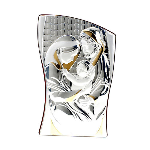 Silver/Gold Bas Relief Holy Family 1
