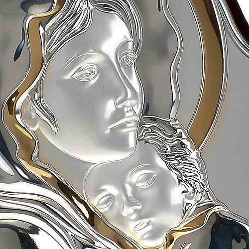 Bassorilievo bilaminato argento oro Madonna del Ferruzzi 2