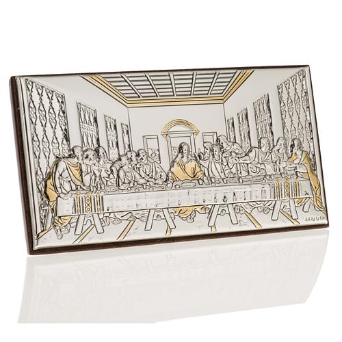 Leonardo's Last Supper bas relief silver on wood 1
