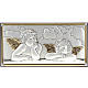 Bas relief argent anges de Raphaël sur nuage s1