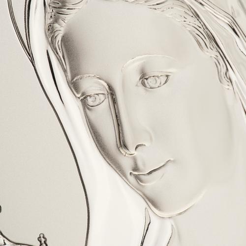 Madonna z Medjugorje płaskorzeźba srebro 2