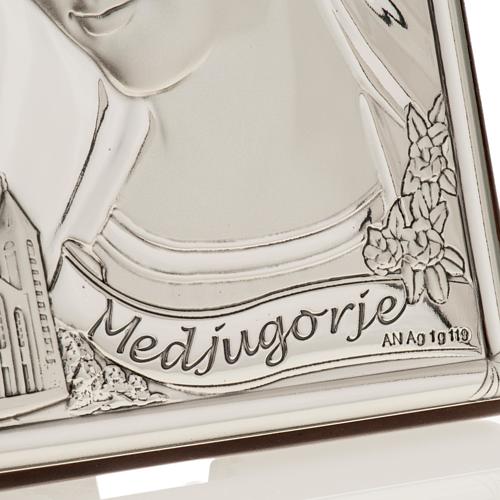 Madonna z Medjugorje płaskorzeźba srebro 3
