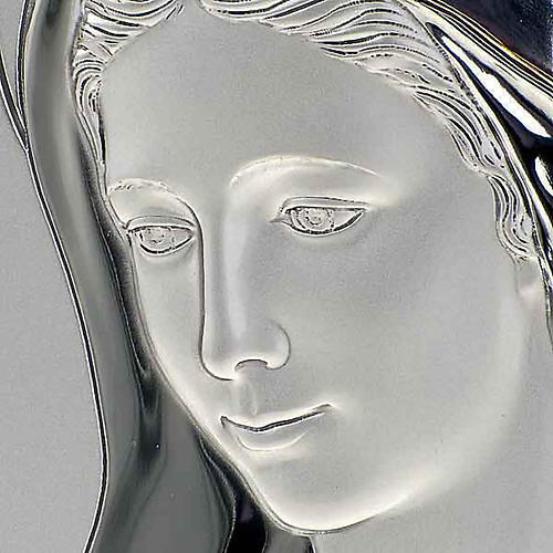 Bassorilievo bilaminato Madonna Medjugorje ovale base dritta 4