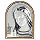 Bassorilievo bilaminato Madonna Medjugorje ovale base dritta s1