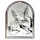 Bas relief argent ange gardien ovale s1