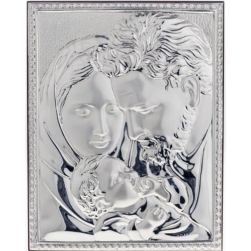 Bassrelief Silber Heilige Familie - Bild 1