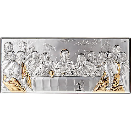 Leonardo's Last Supper bas relief gold/silver 1
